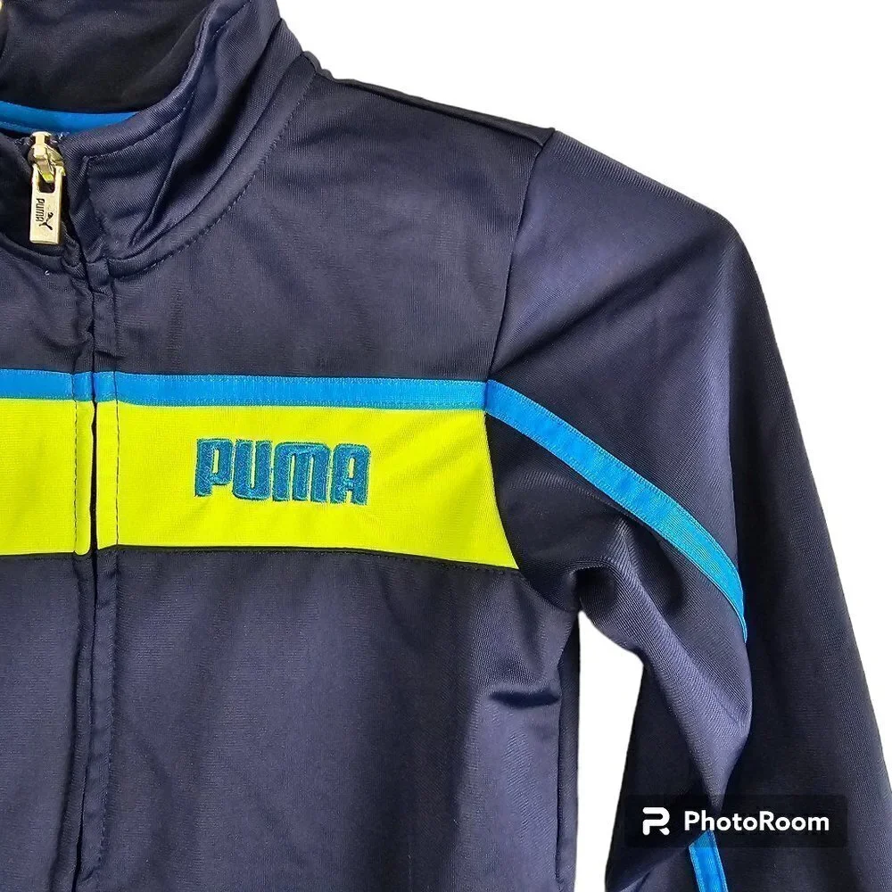 Puma Zip Up Navy Blue Performance Jacket
